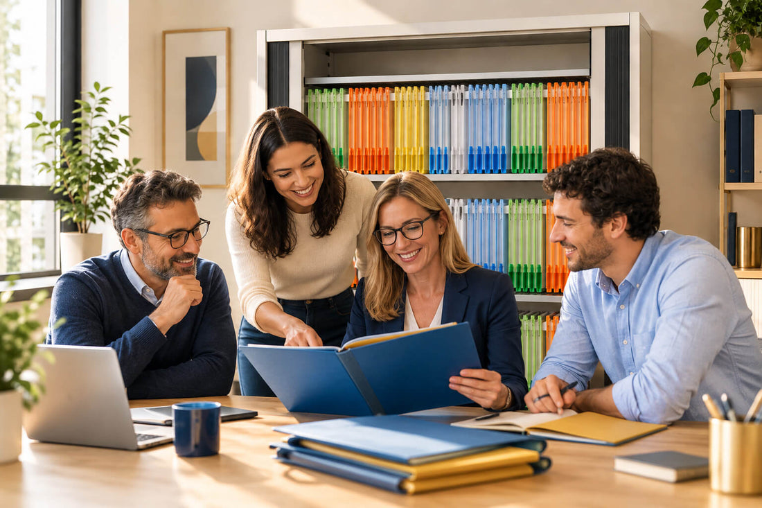 Équipe de bureau formée au nouveau système de classement Novaclass