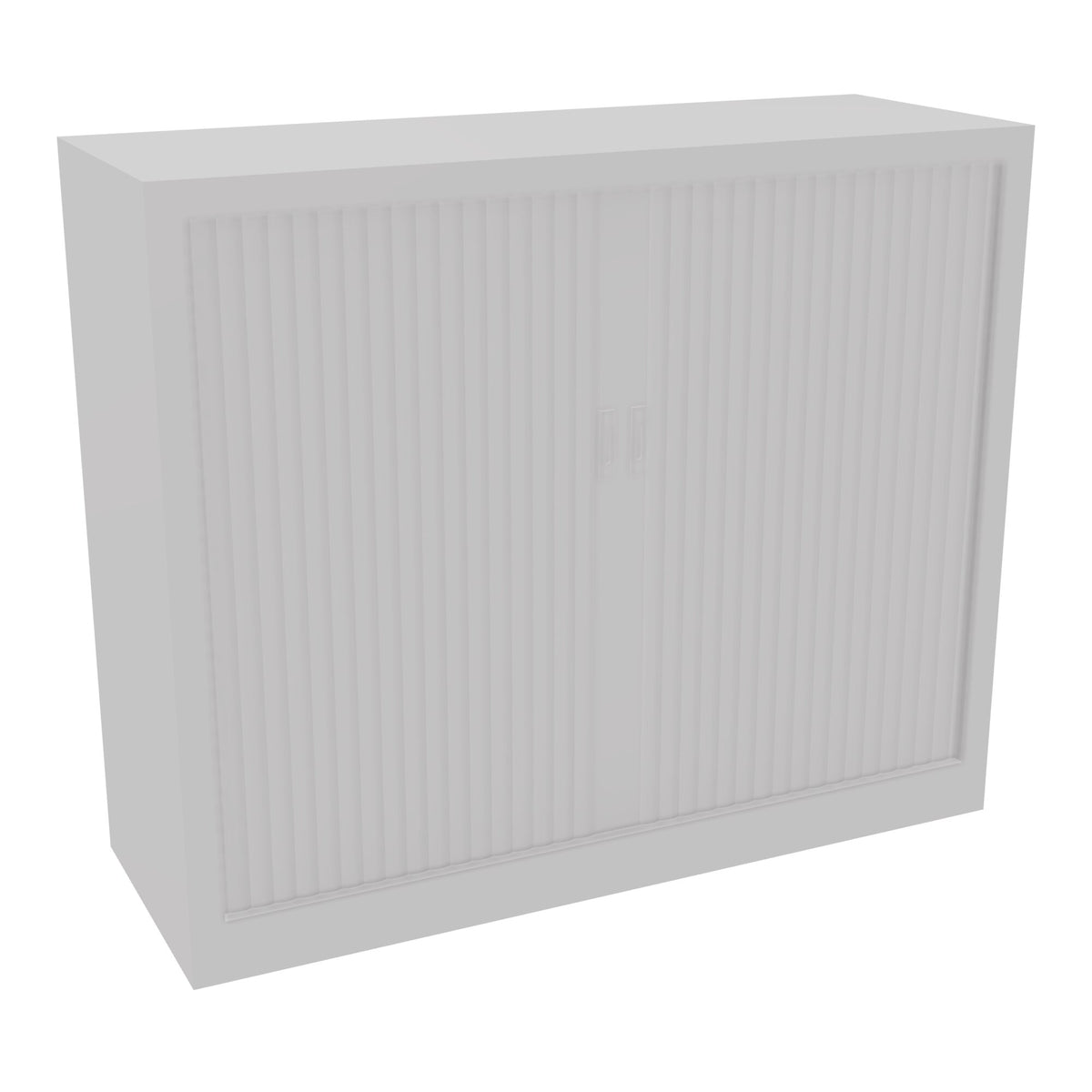 Armoire basse à rideaux en métal gris, 105 cm de hauteur, compatible avec le système de classement Novaclass