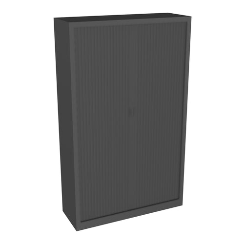 Armoire haute à rideaux en métal Anthracite, 198 cm de hauteur, compatible avec le système de classement Novaclass