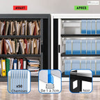 Kit Novaclass de 50 chemises de classement bleues avec système de maintien noir