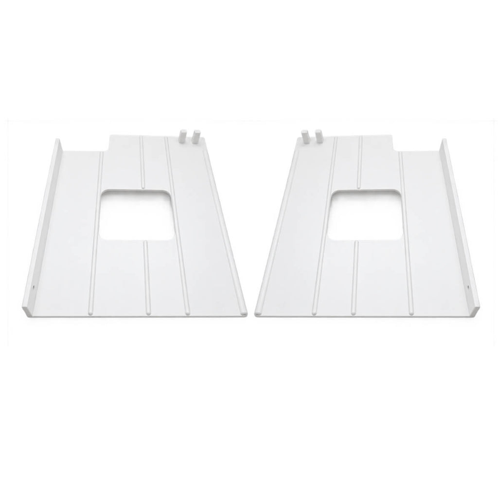 Lot de 2 supports latéraux Novatab blancs en ABS avec fixation auto-agrippante, pour le rail Novastrip