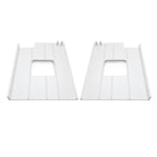 Lot de 2 supports latéraux Novatab blancs en ABS avec fixation auto-agrippante, pour le rail Novastrip