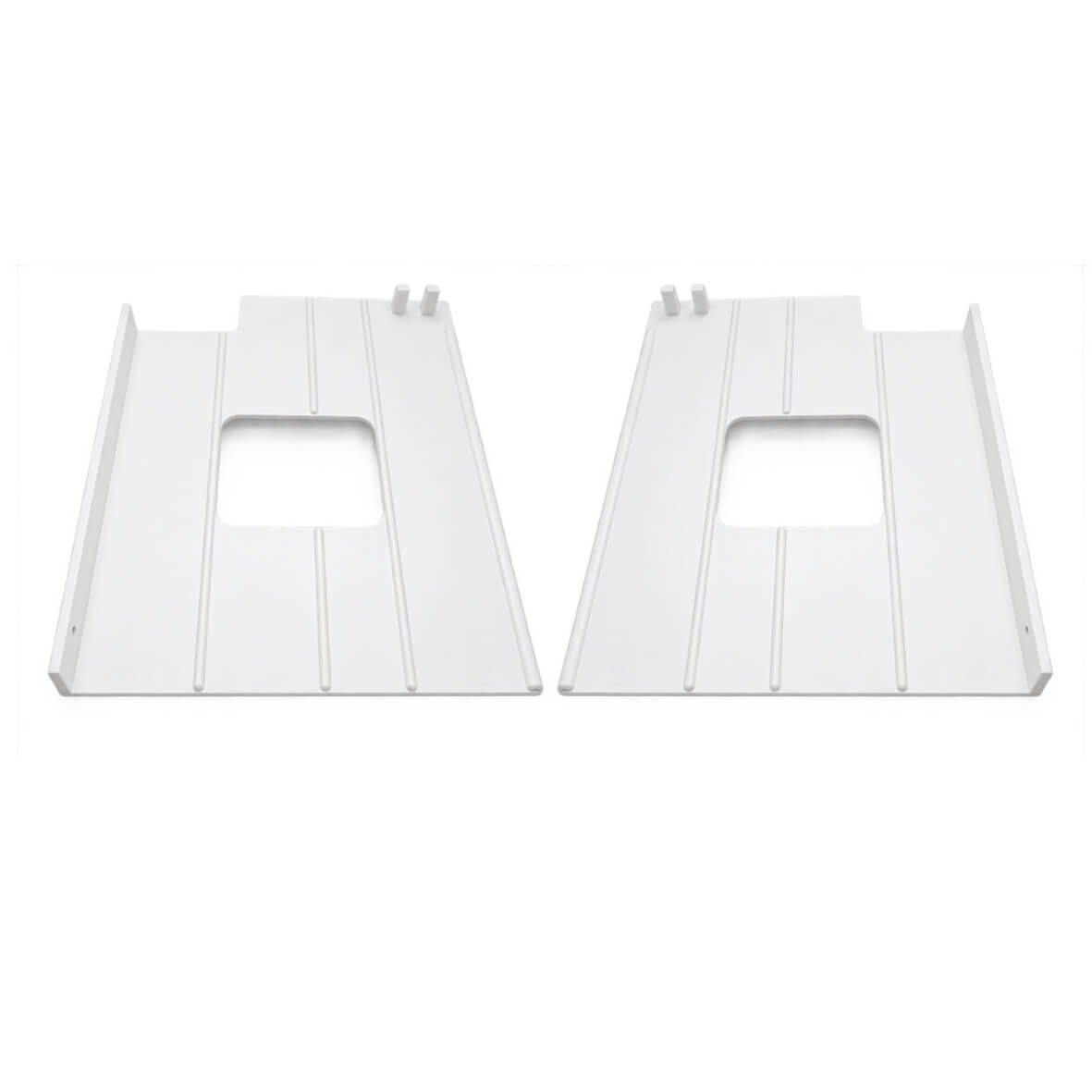 Lot de 2 supports latéraux Novatab blancs en ABS avec fixation auto-agrippante, pour le rail Novastrip