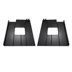 Lot de 2 supports latéraux Novatab noirs en ABS avec fixation auto-agrippante, pour le rail Novastrip