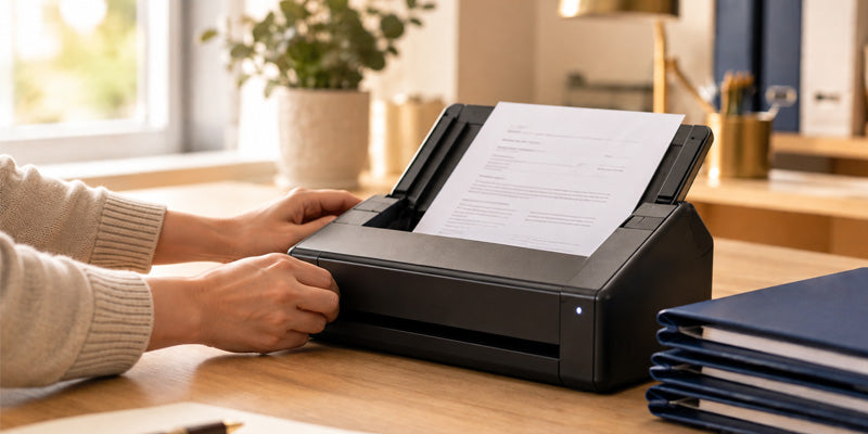 Numérisation de documents papier au bureau à l'aide d'un scanner